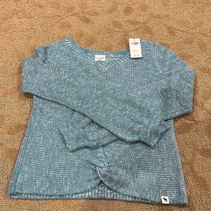 Abercrombie kids girls sweater 11/12 NWT blue green